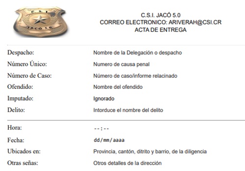 Acta de entrega